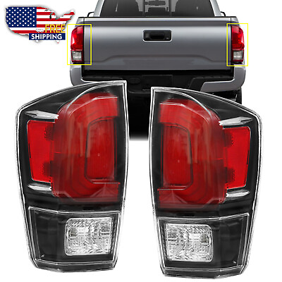 #ad Black Bezel Tail Lights For 2016 2021 Toyota Tacoma Left and Right Side $62.99