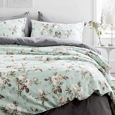 #ad Home French Country Garden Toile Floral Printed Duvet Quilt Cover Cotton $126.65