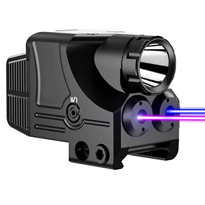 #ad Flashlight Red Green Blue Purple Laser Sight Combo Rechargeable Picatinny Rail $40.16