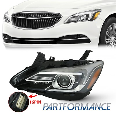 #ad For 2017 2019 Buick LaCrosse Left HID Xenon Headlight w AFS LED DRL 16 Pin $279.99