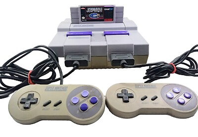 #ad SND 001 Super Nintendo Console OEM Two Controllers Two Games Extras $124.98