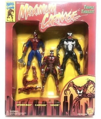 #ad Maximum Carnage 3 Pack Spider Man Venom Carnage Figure Set from JP Marvel $131.00