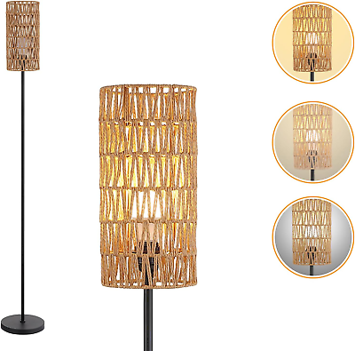 #ad #ad Floor Lamp for Living RoomFarmhouse Rattan Floor LampModern Standing Lamp with $52.11