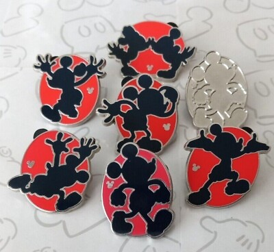 #ad Mickey Mouse Red Silhouette 2018 Hidden Mickey DLR Choose a Disney Pin $9.50