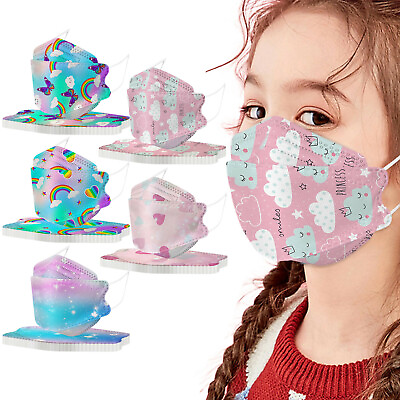 #ad 50X Kids Face Mask Cartoon Printing Children Fish Shape Mask 11 Group Mixed Mask $18.67