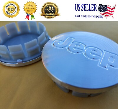 #ad Jeep Set of 4 Chrome J Wheel Center Caps Liberty Grand Cherokee Wrangler $24.88