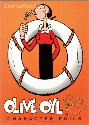 #ad 1994 Card Creations Popeye Character Foils Foil Card CF 2 of 12 Olive Oyl $4.00