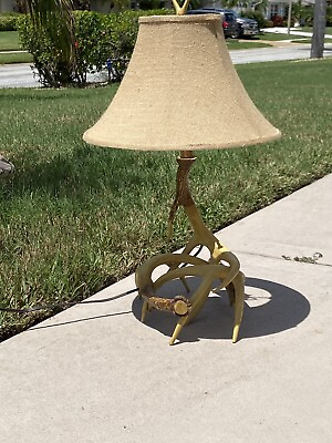 #ad deer antler table lamps $80.00