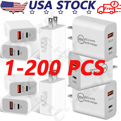 #ad For iPhone 14 13 12 11 20W Fast Charger Block USB Type C Wall Power Adapter Lot $811.63