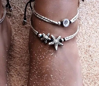 #ad Women#x27;s Fashion Silver Starfish Anklet Foot Jewelry Ankle Bracelet 64 4 $10.95
