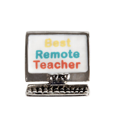 #ad Origami Owl “BEST REMOTE TEACHER” COMPUTER Floating Enamel SCHOOL Charm $5.99
