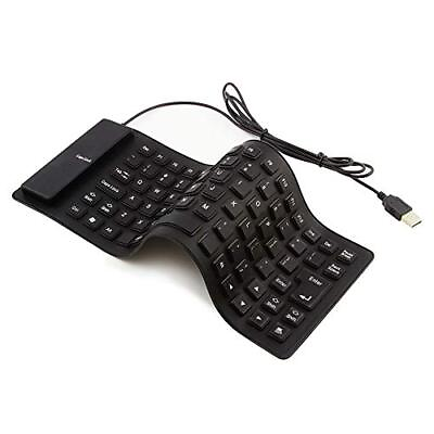 #ad Wired Silicone Keyboard USB Foldable Rollup Keyboard for PC Laptop Notebook $21.79