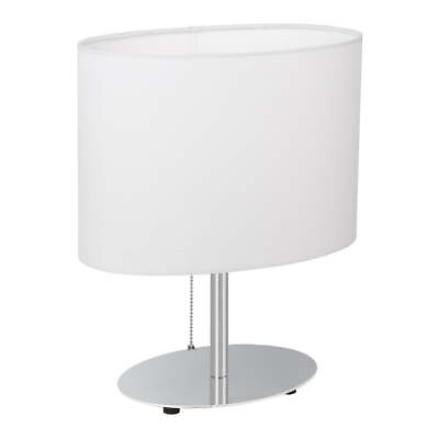 #ad Oval Minimalist Fabric Shade Desk Lamp White $24.99