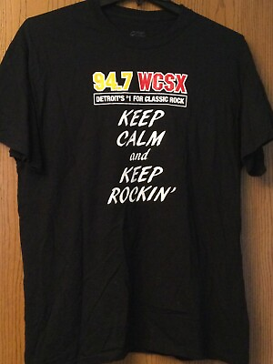 #ad WCSX 94.7 WCSX Detroit Radio “Keep Calm….” Black Shirt Adult XL $50.00