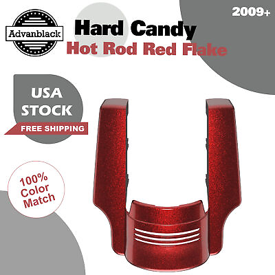 #ad Advanblack Hard Candy Hot Rod Red Flake Rear Fender Extension Fits Harley 2009 $349.00
