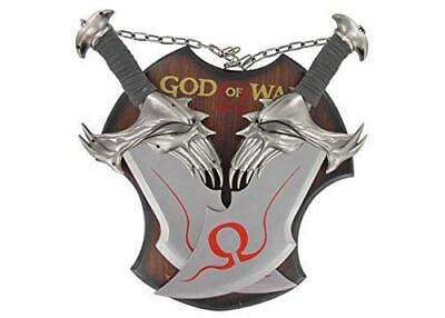 #ad GOD OF WAR Kratos BLADES OF CHAOS Prop Replica Sharp Steel Daggers Wall Plaque $195.00