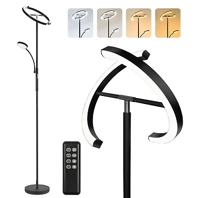 #ad WENYU Floor Lamp Modern LED Standing Lamp with Reading Light Rotatable Dimm... $115.99