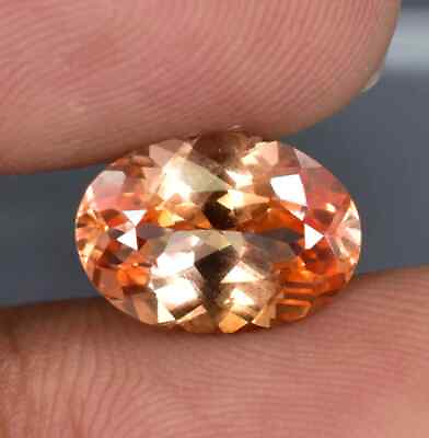 #ad 12x8 MM Ceylon Indian Bi Color Padparadscha Sapphire Oval Shape Loose Gemstone $98.57
