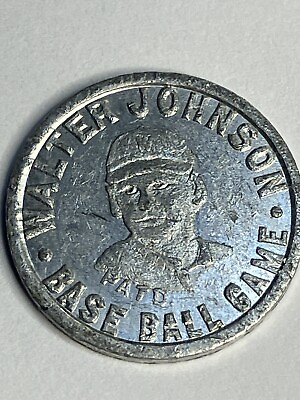 #ad RARE 1925 Walter Johnson Washington Senators Baseball Token Small Aluminum #sL1 $19.99