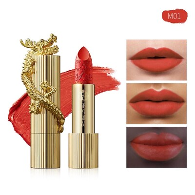 #ad Palace Identity Gilt Gold Velvet Lipstick Chinese Dragon Appearance Matte M01 $27.00