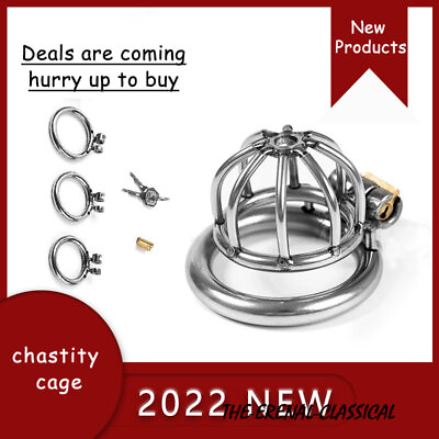 #ad Stainless Male Chastity Spiked ring with Restraint Chastity Device for Man $20.82