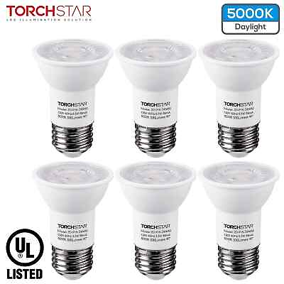 #ad 6 Pack TORCHSTAR Dimmable 6.5W 50W Equiv. PAR16 LED Spotlight Bulb 5000K $24.97