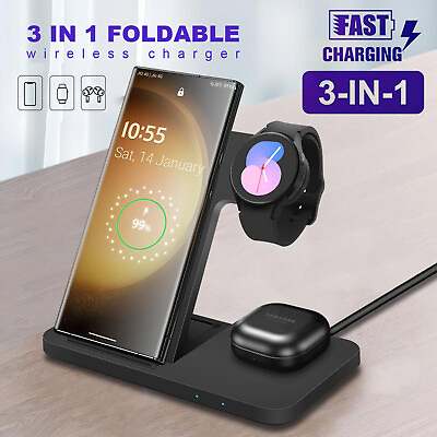 #ad FDGAO 3in1 Wireless Charger Charging Dock For Samsung Galaxy Watch 5 4 3 S23 S22 $21.95
