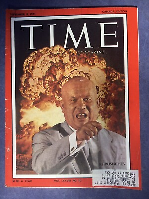 #ad Time Magazine Sep 8 1961 Khrushchev Cover LOOK C $19.95