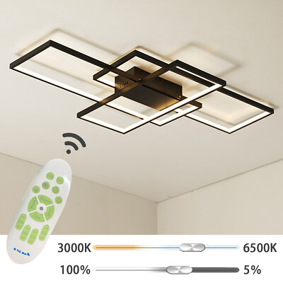 #ad Bedroom Ceiling Light Modern LED Ceiling Lamps 50W Acrylic Flush Mount Black $89.99