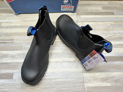 #ad NEW Steel Blue Men’s Steel Toe Leather Slip on Work Boots Black Size 11.5 $179.85
