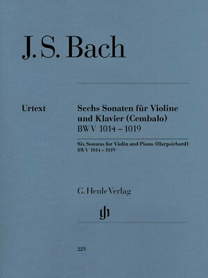 #ad Bach 6 Sonatas for Violin and Piano Harpsichord BWV 1014 1019 Violin 051480223 $64.95