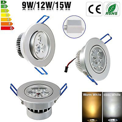 #ad Dimmable 9W 12W 15W LED Ceiling Recessed Down Light Fixture Lamp Light amp; Driver $8.55