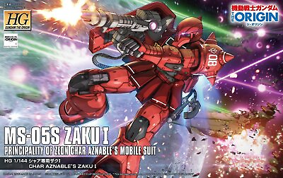 #ad BANDAI Gundam The Origin MS 05S Char Aznable#x27;s Zaku I 212974 HG 1 144 USA Seller $34.95