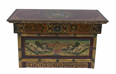#ad Table Tibetan IN Tea Foldable Buddhist 22x11 13 16in Furniture Travel Nepal $465.92