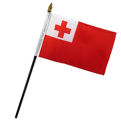 #ad Tonga 4quot;x6quot; Flag Desk Table Stick sewn edges $6.44