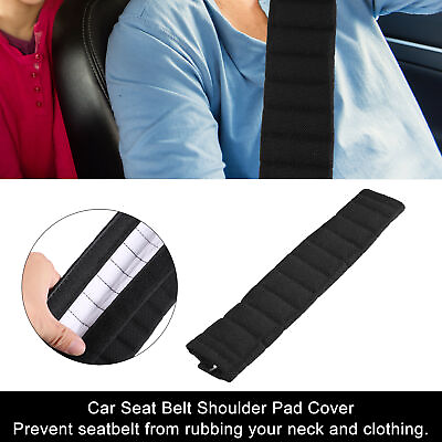 #ad Universal 33cm Car Interior Seat Belt Shoulder Pad Cover Cushion Black AU $13.79