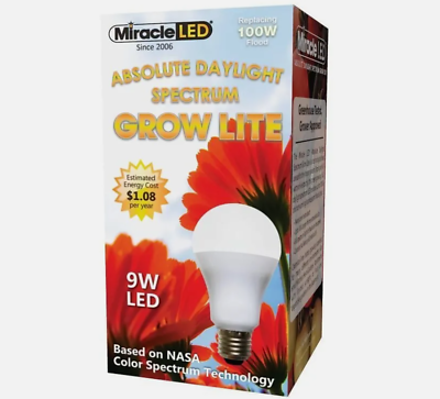 #ad Miracle LED Absolute Daylight Full Spectrum Indoor Grow Light Bulb 100W Eqv $10.99