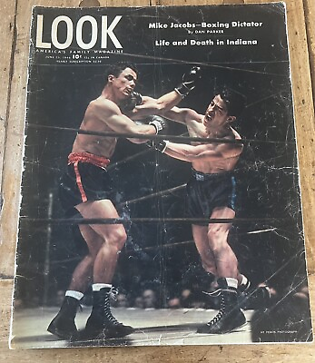 #ad Vintage June 1946 LOOK Magazine Rocky Marciano vs. Marty Servo on Cover $14.00