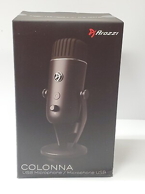 #ad Arozzi Colonna Professional USB Condenser Microphone for PC Gaming Black NEW $34.99