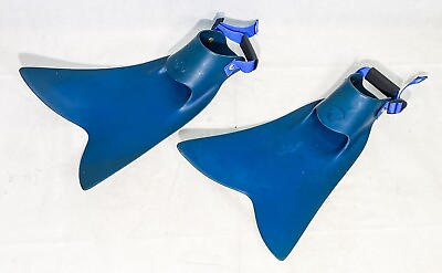 #ad Force Fin Adjustable Scuba and Snorkeling Fins Made In USA Size M L BLUE $128.99
