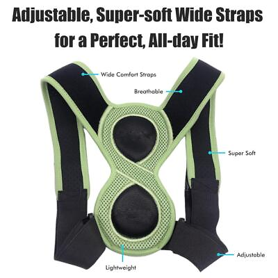 #ad 8 Shaped Posture Corrector For Kids Adults Adjustable Upper Back Brace Support. $5.15