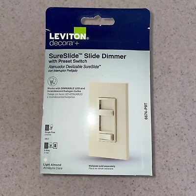 #ad Leviton Dimmer LED CFL Incandescent Single Pole Switch Brand New $9.00