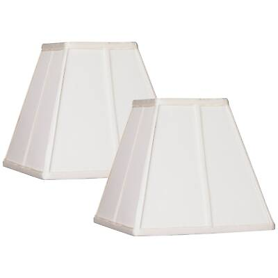 #ad #ad Lamp Shades Set of 2 Ivory Small Square 5.25quot; Top x 10quot; Bottom x 9quot; High $54.99