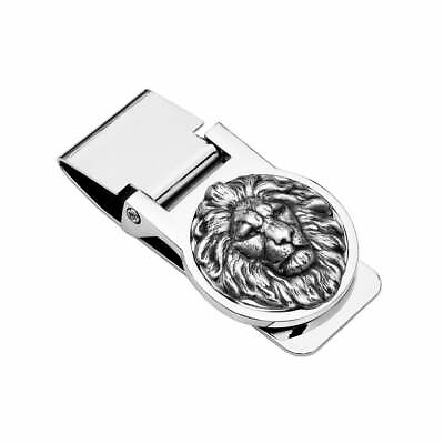 #ad Beautiful Classic Lion Men#x27;s Fantastic Money Clip Solid 935 Argentium Silver $330.00