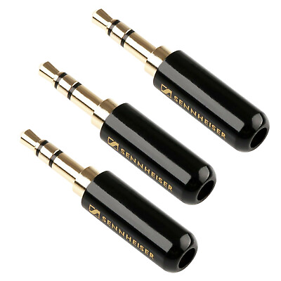 #ad 3Pcs 3.5mm Gold Plated Copper Male Stereo Mini Jack Plug Soldering Connector AU $4.19