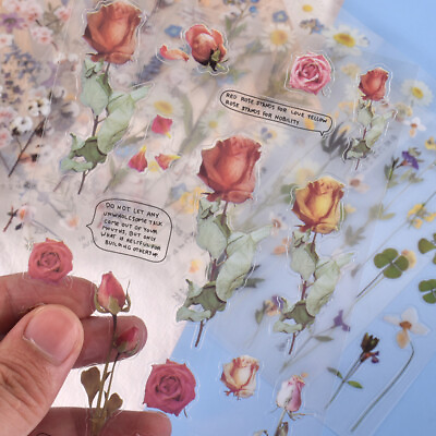 #ad Washi Sticker Flower Plants Scrapbooking Stickers DIY Album Stickers Decor C $1.89
