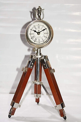 #ad Roman Clock for Home amp; Office Decor with Wooden Adjustable Tripod Stand $117.70