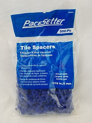#ad 500 Tile Spacers 3 16quot; 5mm Blue PACESETTER 604924 5355 $7.00