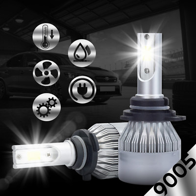 #ad NEW 2x 9005 H10 9145 100W 6000K White LED CREE Headlight Bulbs Kit Fog Light DRL $15.98