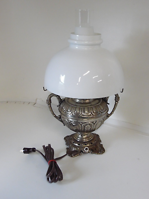 #ad Vintage Bradley and Hubbard Converted Rayo Oil Lamp 1888 with chimney shade $399.99